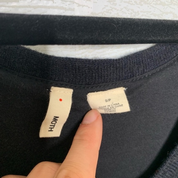 Anthropologie Moth Curtain Call Blue Grey Wool Dress - Picture 7 of 7